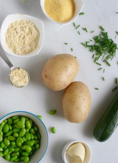 Edamame, Courgette and Potato Croquettes recipe vegan baby safe for baby lead weaning