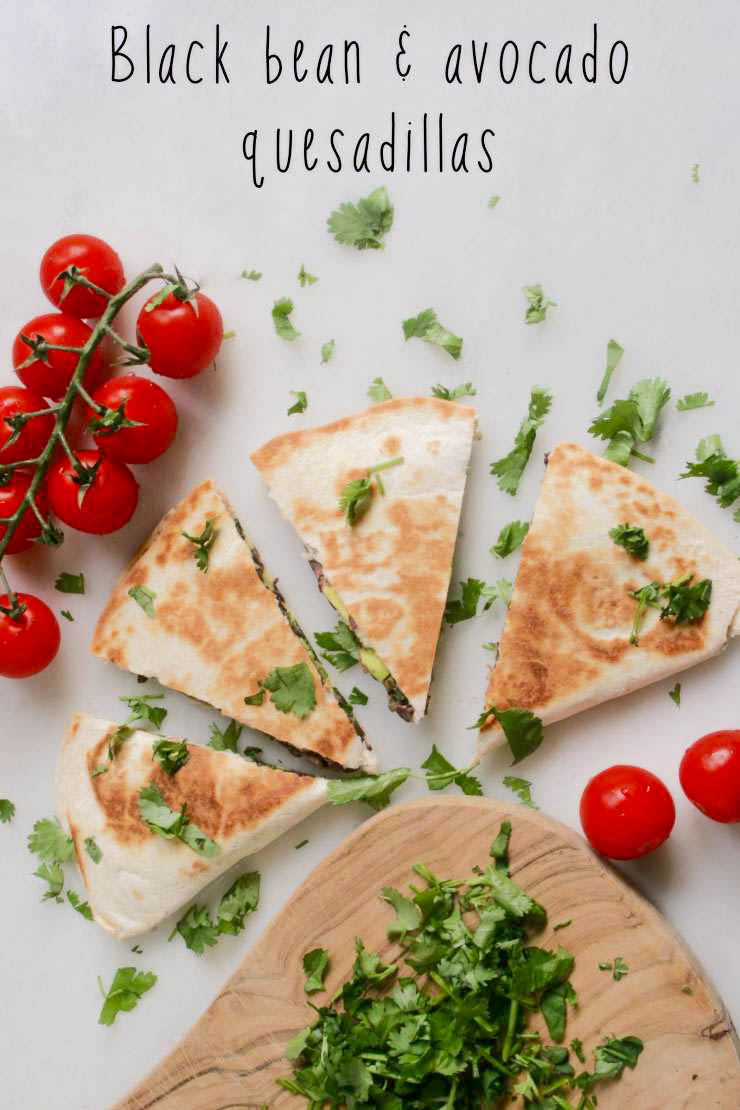 Black Bean and Avo quesadillas Vegan Lunch Baby food